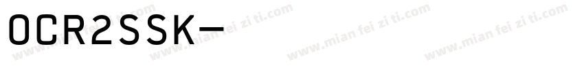 OCR2SSK字体转换