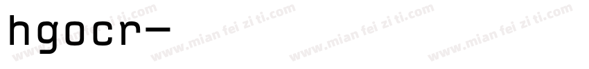 hgocr字体转换