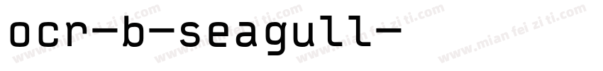 ocr-b-seagull字体转换