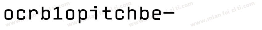 ocrb1opitchbe字体转换