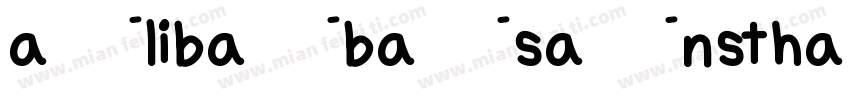 alibabasansthai-bd字体转换