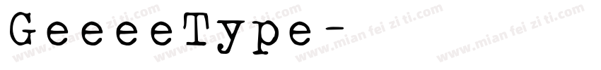 GeeeeType字体转换