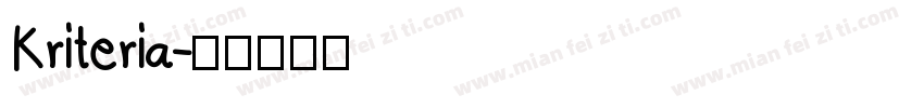Kriteria字体转换
