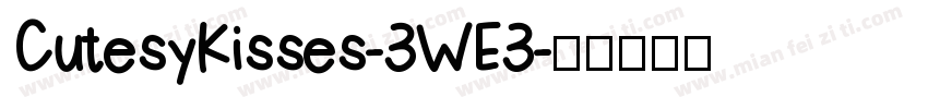 CutesyKisses-3WE3字体转换