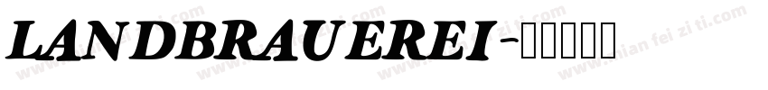 LANDBRAUEREI字体转换