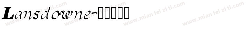Lansdowne字体转换