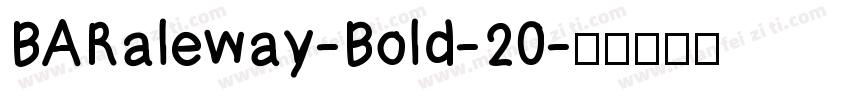 BARaleway-Bold-20字体转换