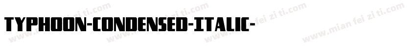 Typhoon-Condensed-Italic字体转换