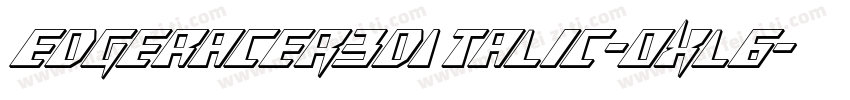 EdgeRacer3DItalic-OXl6字体转换