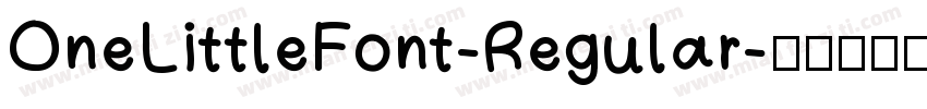 OneLittleFont-Regular字体转换