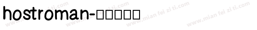hostroman字体转换