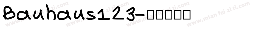 Bauhaus123字体转换