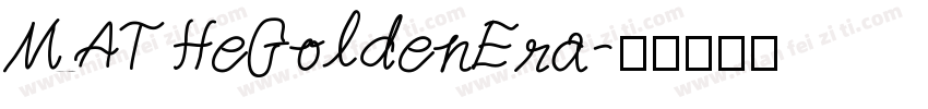MATHeGoldenEra字体转换