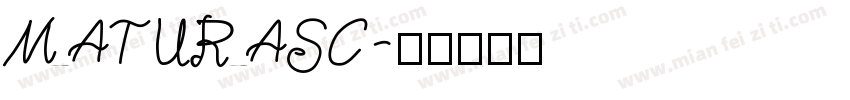 MATURASC字体转换