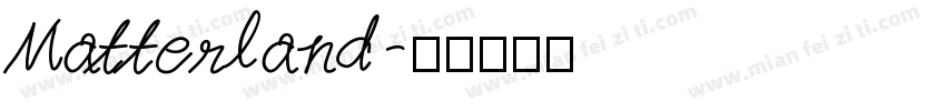 Matterland字体转换