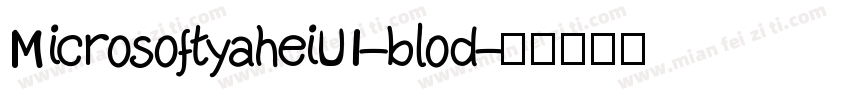 MicrosoftyaheiUI-blod字体转换
