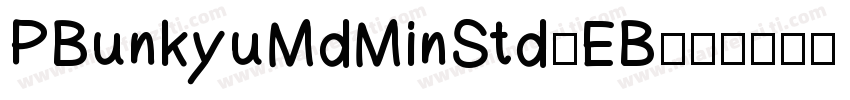 PBunkyuMdMinStd-EB字体转换