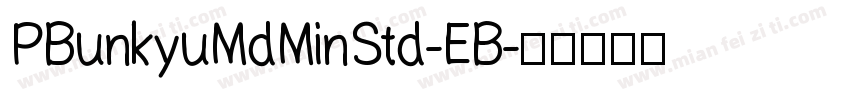 PBunkyuMdMinStd-EB字体转换
