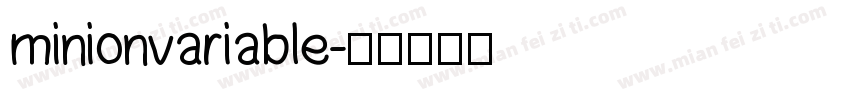 minionvariable字体转换