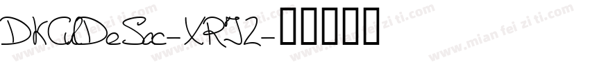 DkCulDeSac-XRJ2字体转换
