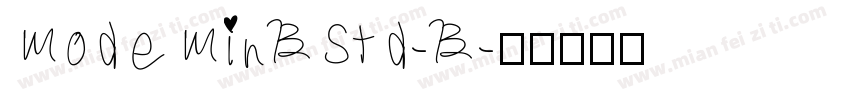 ModeMinBStd-B字体转换