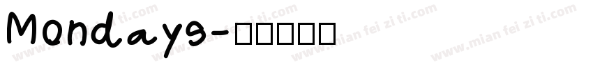 Mondays字体转换