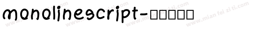 monolinescript字体转换
