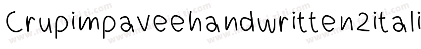 Crupimpaveehandwritten2italic-rYMy字体转换