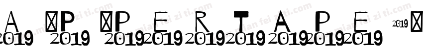 AаPаperTape字体转换