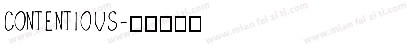 Contentious字体转换