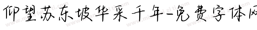 仰望苏东坡华采千年字体转换