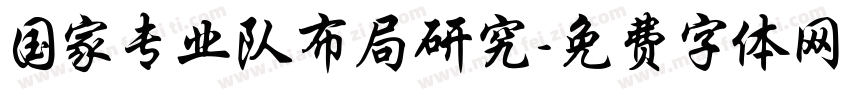 国家专业队布局研究字体转换