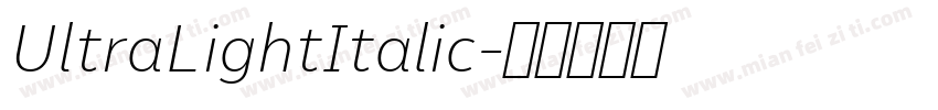UltraLightItalic字体转换