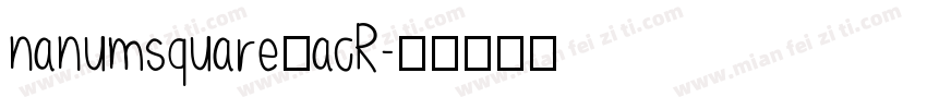 nanumsquare_acR字体转换