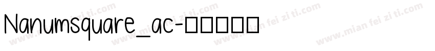 Nanumsquare_ac字体转换