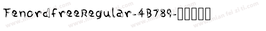 FenordfreeRegular-4B789字体转换