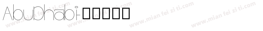 AbuDhabi字体转换