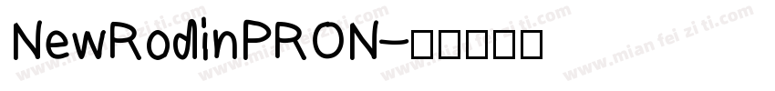 NewRodinPRON字体转换