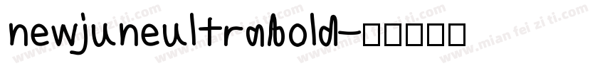 newjuneultrabold字体转换