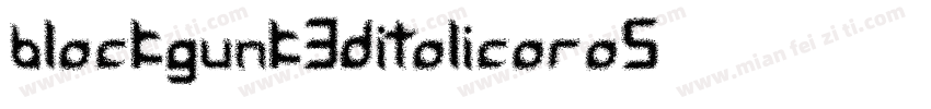 BlackGunk3DItalic-aRa5字体转换