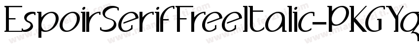 EspoirSerifFreeItalic-PKGYg字体转换
