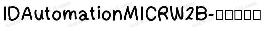 IDAutomationMICRW2B字体转换
