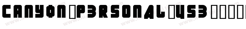 Canyon_PERSONAL_USE_字体转换