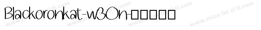 Blackoronkat-w3On字体转换