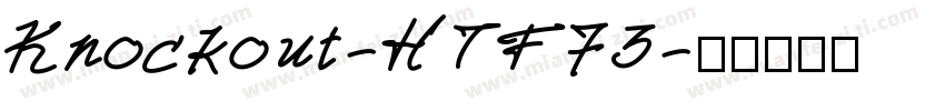 Knockout-HTF73字体转换