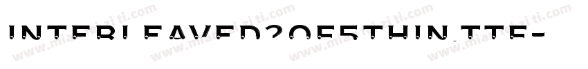 Interleaved2of5Thin.ttf字体转换