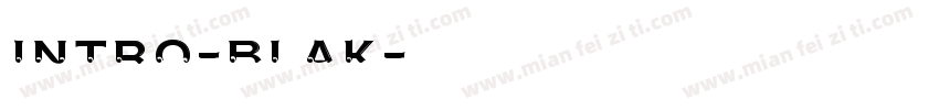 intro-blak字体转换