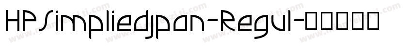 HPSimpliedjpan-Regul字体转换