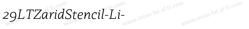 29LTZaridStencil-Li字体转换