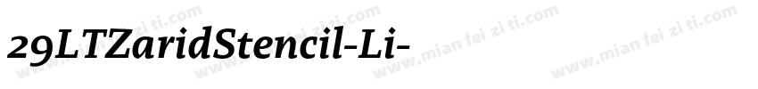 29LTZaridStencil-Li字体转换